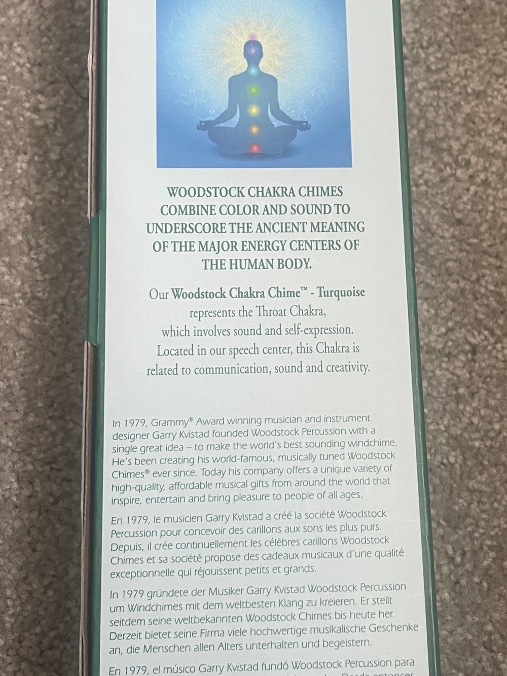 Woodstock Mini Chimes Turquoise Chakra Wind Chime 18” - Picture 3 of 9